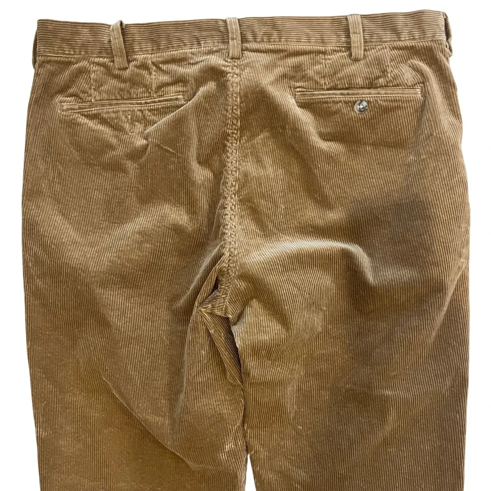 Polo Ralph Lauren Stretch Straight Fit Corduroy Pants Mens 36x30 Tan Brown